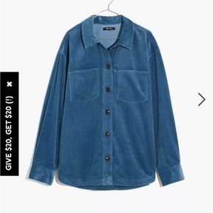 Madewell Corduroy Kentwood Oversized Shirt Jacket